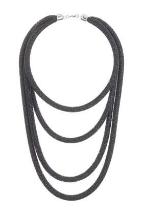 Topshop Mega Bead Mesh Multirow Necklace