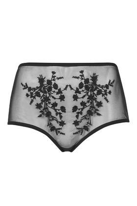 Topshop Embroidered Mesh Pant