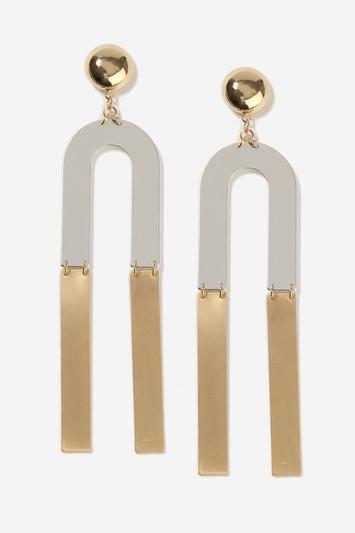 Topshop Statement U Drop Earrings