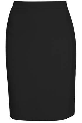 Topshop Black Crepe Pencil Skirt