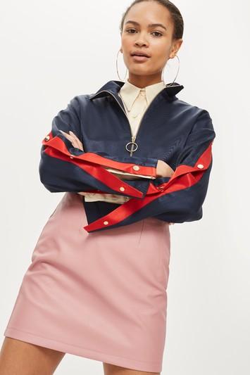 Topshop High Waist Pu Mini Skirt