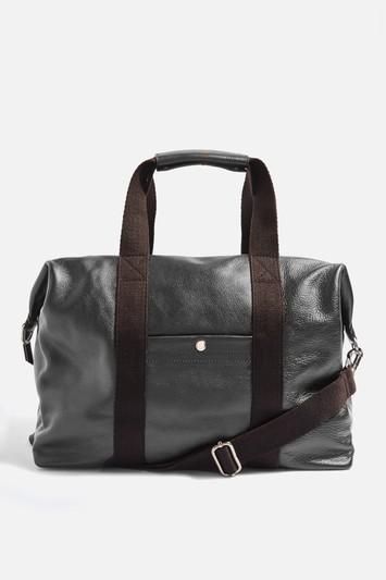 Topshop Tia Leather Weekender Bag