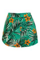 Topshop Tall Miami Palm Print Shorts