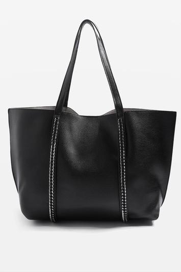 Topshop Sabrina Chain Trim Shopper Bag