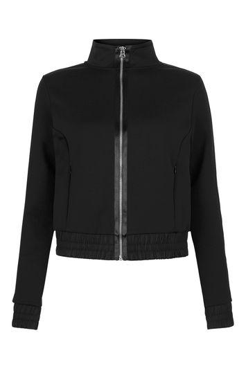 Topshop Satin Zip Through Jacket By Ivy Park