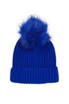 Topshop Bright Blue Tonal Pom Beanie Hat