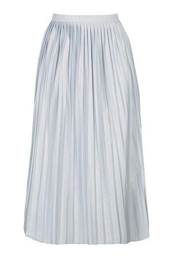 Topshop Tall Jersey Pleat Midi Skirt