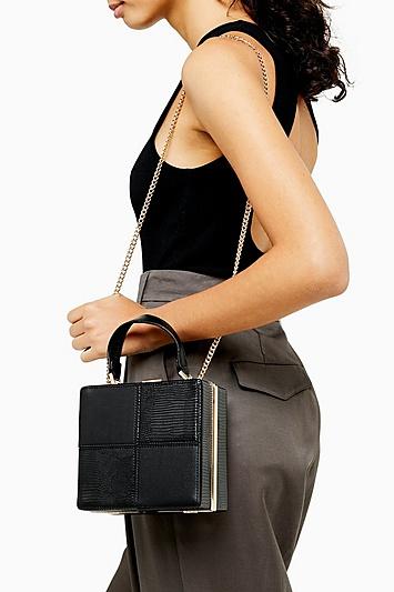 Topshop Gia Black Boxy Grab Bag