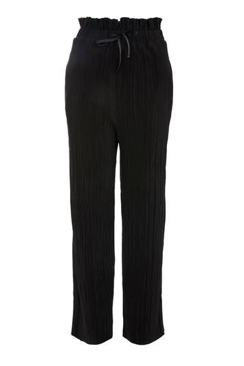 Topshop Tall Ruffle Waist Plisse Trousers