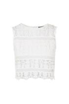 Topshop Lace Panel Shell Top