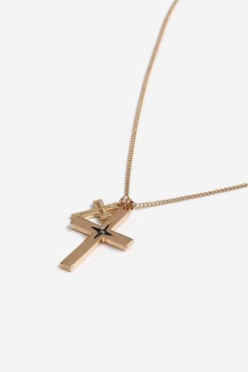 Topshop Double Cross Necklace