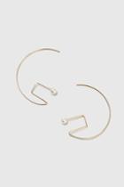 Topshop Geometric Shape Pearl Hoop Earrings