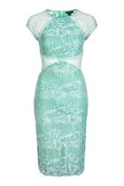 Topshop Fishnet Lace Midi Dress