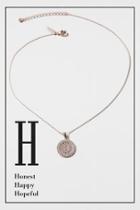 Topshop Circle 'h' Initial Ditsy Necklace