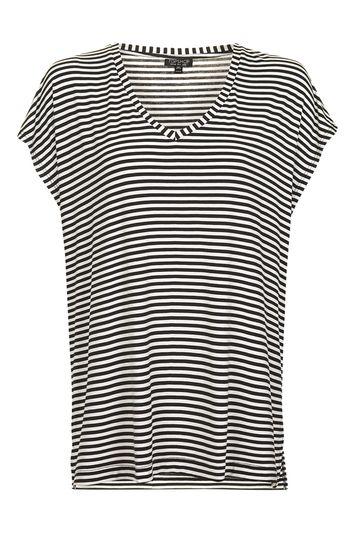 Topshop Stripe Side Split T-shirt
