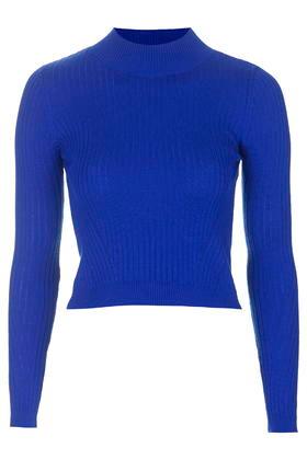 Topshop Ribbed Wool Blend Cropped Jumper