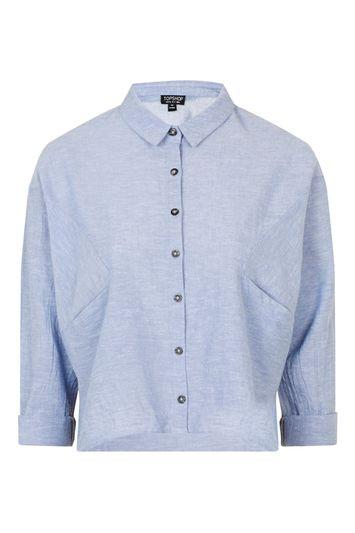 Topshop Cropped Neppy Shirt