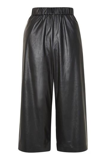 Topshop Petite Pu Wide Leg Trousers
