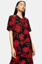 *silk Floral Print Blouse By Topshop Boutique