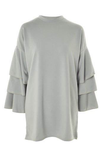 Topshop *ruffled Sleeve Jumper By Glamorous