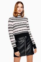 Topshop Stripe Fair Isle Cropped Jumper