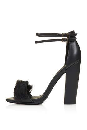 Topshop Rabbit Faux Fur Fluffy Sandals