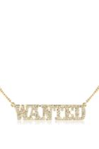Topshop *'wanted' Necklace By Skinny Dip