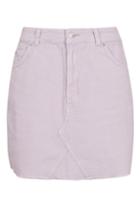 Topshop Moto Cord Lilac Skirt