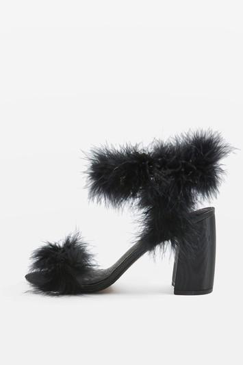Topshop Romance Faux Fur Sandals