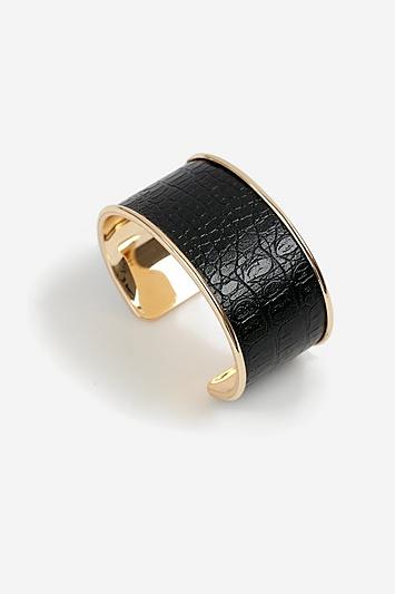 Topshop *pu Inlay Cuff