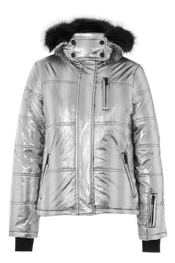 Topshop Silver Ski Puffer Jacket