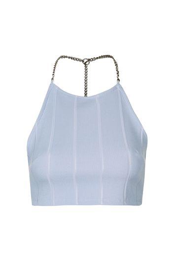 Topshop Petite Chain Bandage Crop Top