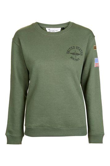 Topshop Airforce Sweatshirt By Tee & Cake