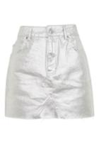 Topshop Petite High Waist Metallic Skirt