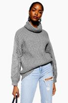 Topshop *cable Knit Jumper By Native Youth