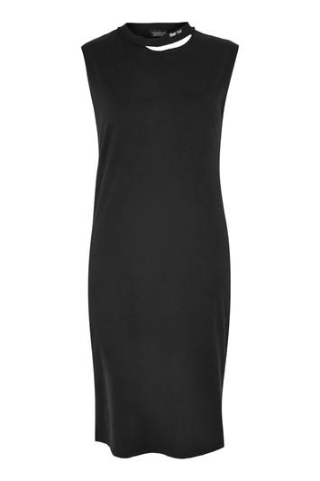 Topshop Ladder Back Washed Midi Shift Dress