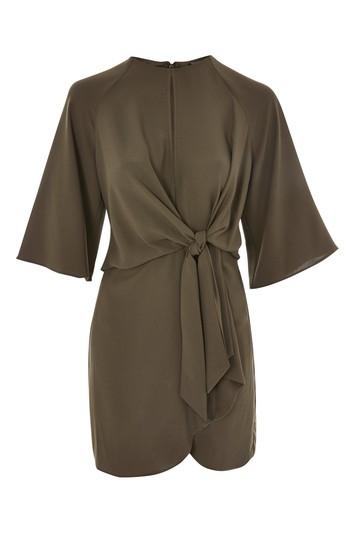 Topshop Knot Front Mini Shift Dress