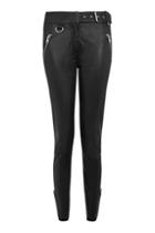 Topshop Real Leather Biker Trouser