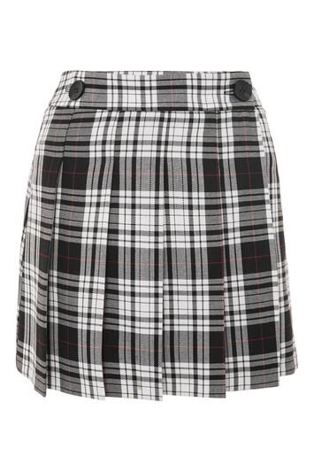 Topshop College Checked Kilt Skirt