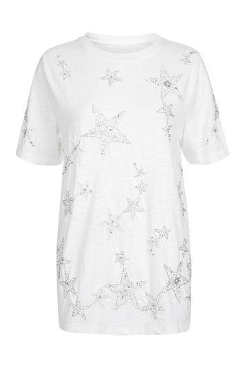 Topshop Star Embellished T-shirt