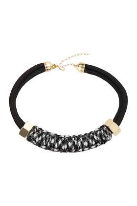 Topshop Black And White Fabric Necklace