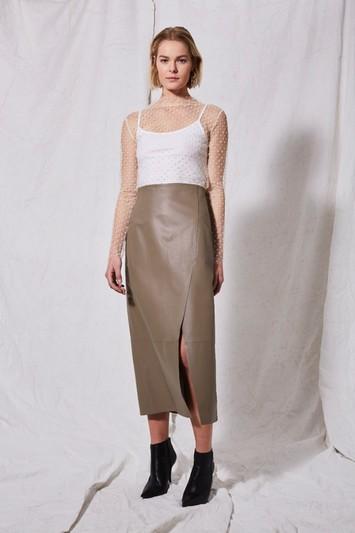 Topshop *leather Skirt By Boutique