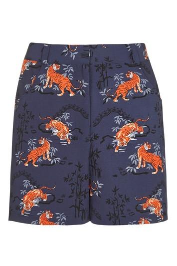 Topshop Petite Tiger Print Shorts
