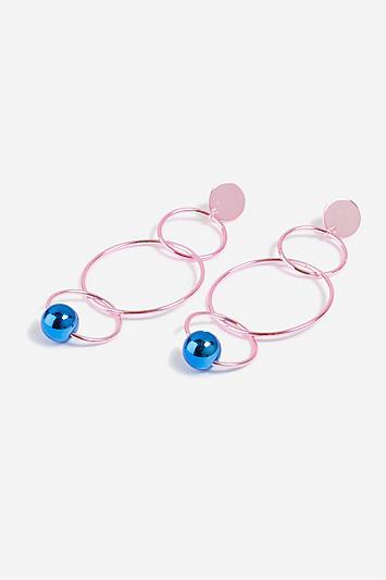 Topshop *metallic Linked Drop Earrings