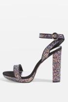 Topshop Marietta Glitter Platforms Sandals