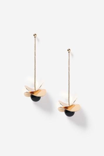 Topshop Curved Metal Drop Earrings
