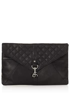 Topshop Quilted Clip Fasten Clutch Bags