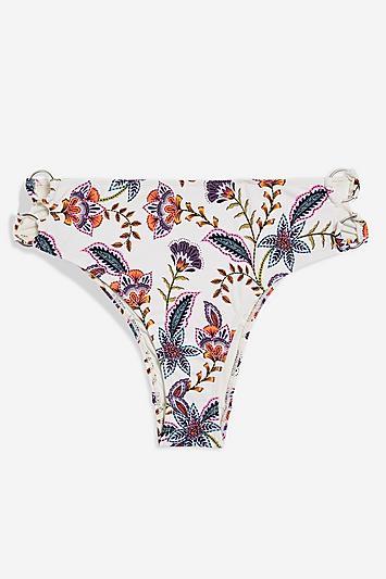 Topshop Floral Ring Bikini Bottoms