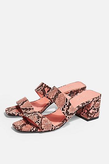 Topshop Darla Pink Strap Mules