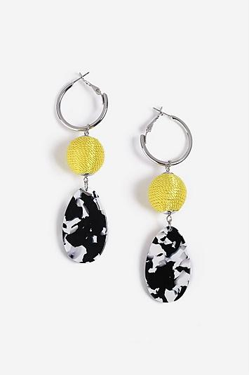 Topshop Resin And Thread Drop Earrings